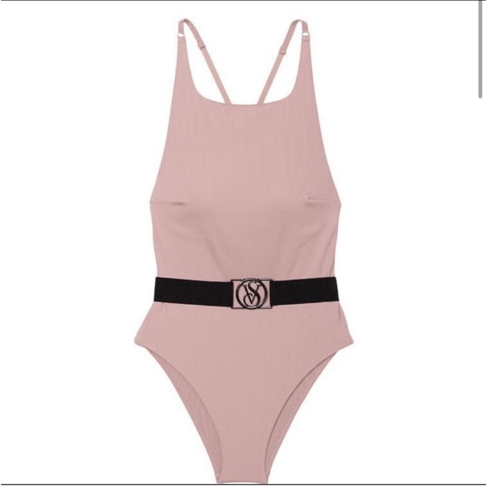 NWT VICTORIA’S SECRET WILD WANDERER BELTED HIGH NECK PADDED ONE PIECE SWIMSUIT